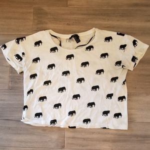 FREE w/$10 purchase Elephant print crop top